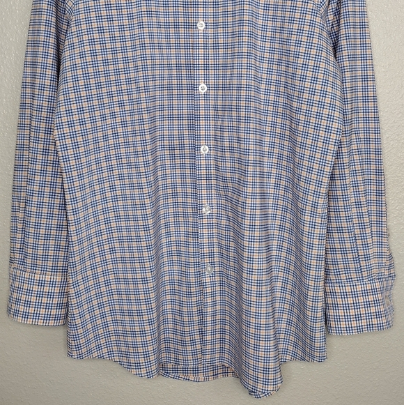 Mizzen+Main Men's Checkered Trim Fit Long Sleeve Button Down Dress Shirt Sz M - Picture 4 of 12